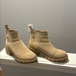 Steve Madden Beige Ankle Booties